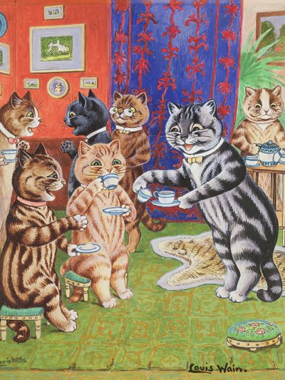 La fête du thé des chats - Louis Wain